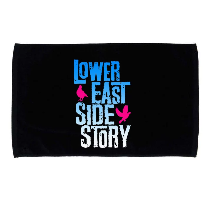 Lower East Side Story Blue Microfiber Hand Towel