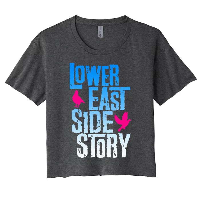 Lower East Side Story Blue Women's Crop Top Tee