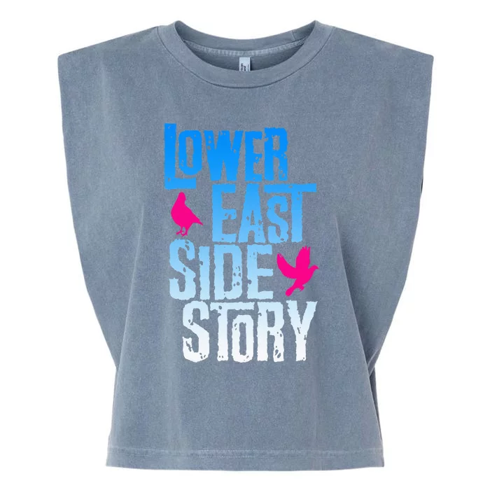 Lower East Side Story Blue Garment-Dyed Women's Muscle Tee