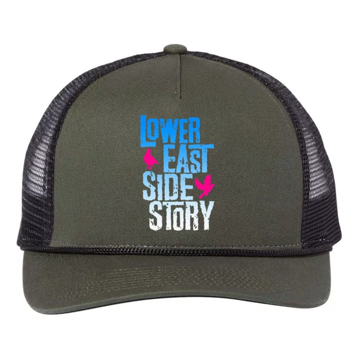 Lower East Side Story Blue Retro Rope Trucker Hat Cap