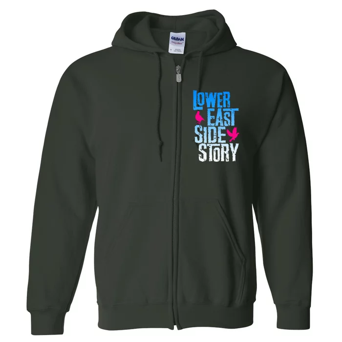 Lower East Side Story Blue Full Zip Hoodie