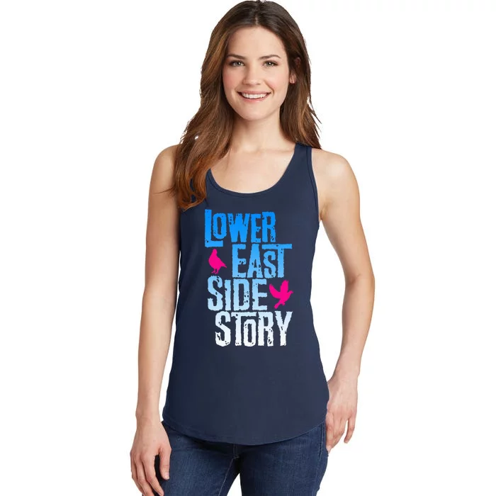 Lower East Side Story Blue Ladies Essential Tank