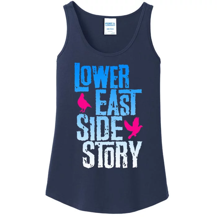 Lower East Side Story Blue Ladies Essential Tank