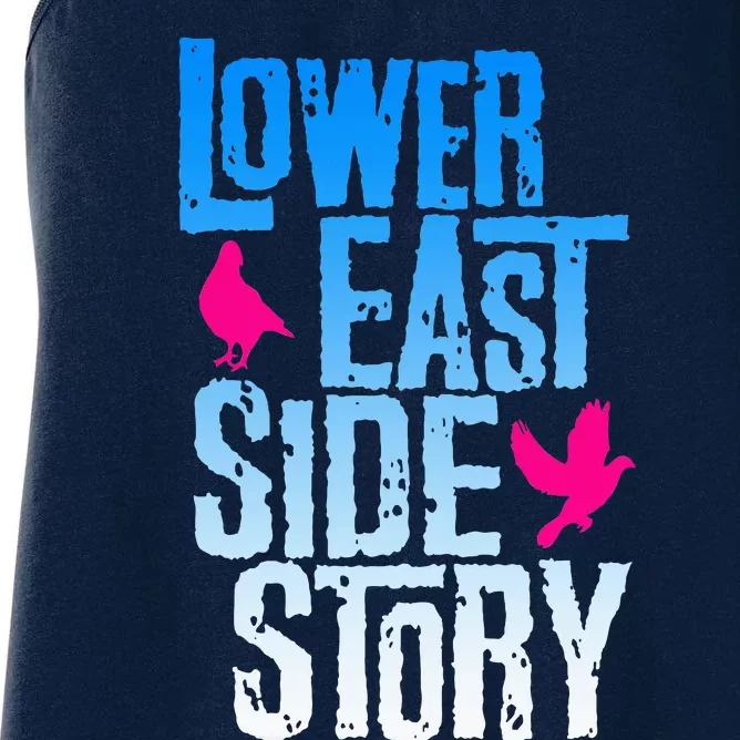 Lower East Side Story Blue Women's Racerback Tank