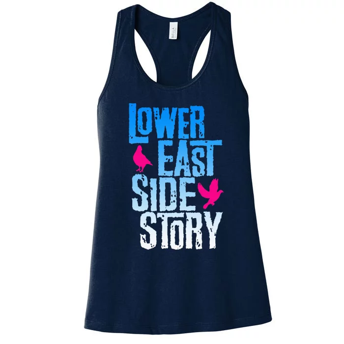 Lower East Side Story Blue Women's Racerback Tank