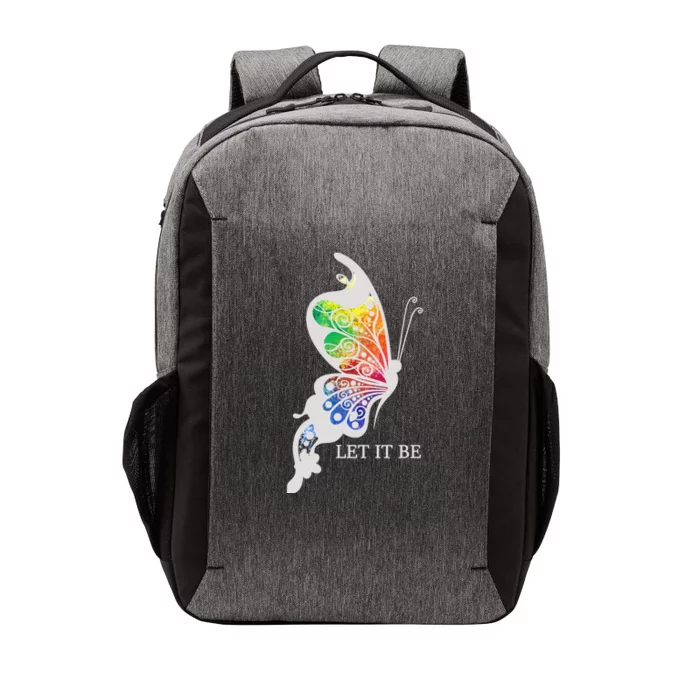 Let It Be Colorful Butterfly Vector Backpack