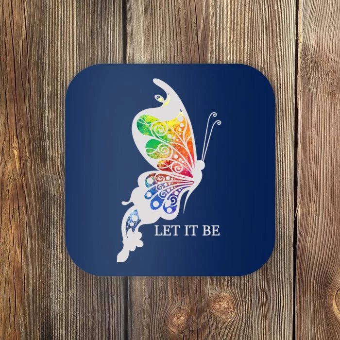 Let It Be Colorful Butterfly Coaster