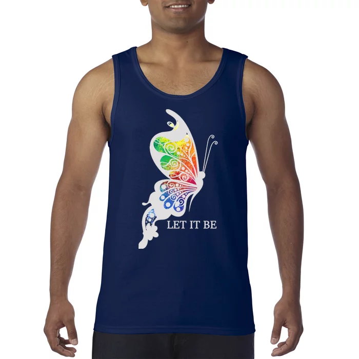 Let It Be Colorful Butterfly Tank Top