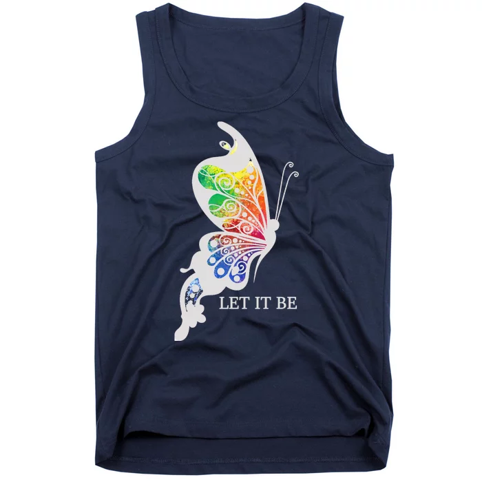 Let It Be Colorful Butterfly Tank Top