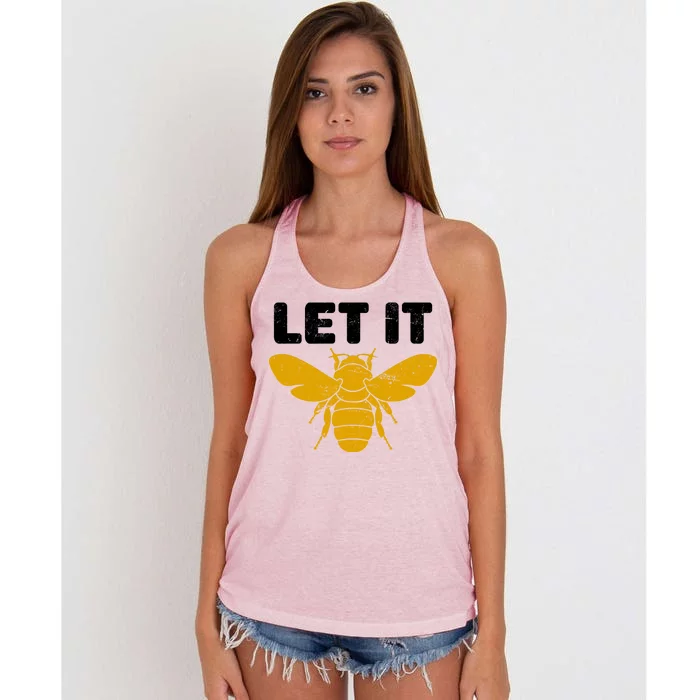 Let It Bee Women's Knotted Racerback Tank