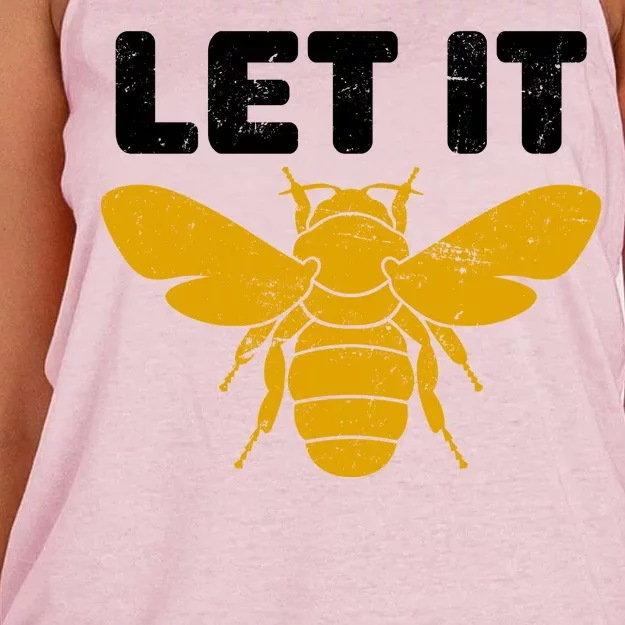 Let It Bee Women's Knotted Racerback Tank