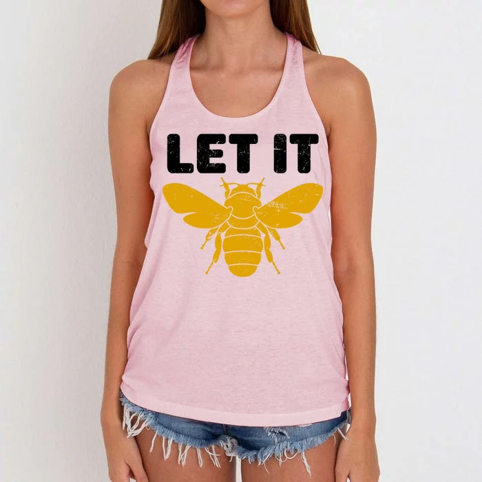 Let It Bee Women's Knotted Racerback Tank