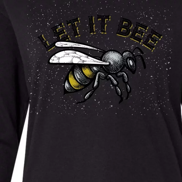 Let It Bee Funny Bumble Womens Cotton Relaxed Long Sleeve T-Shirt