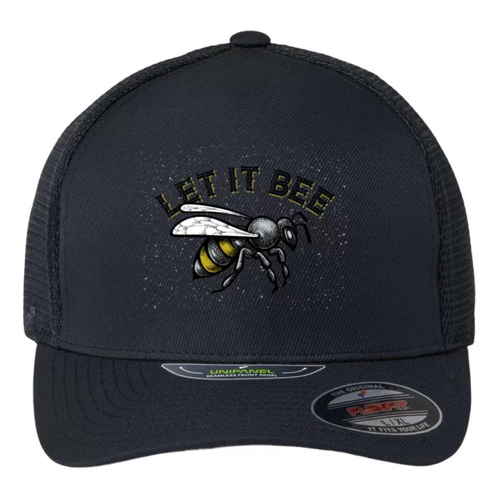 Let It Bee Funny Bumble Flexfit Unipanel Trucker Cap