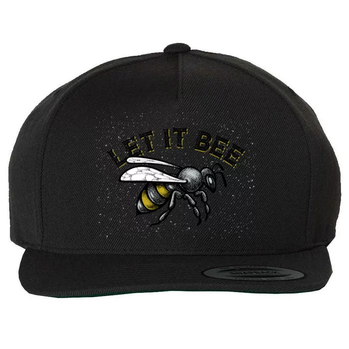 Let It Bee Funny Bumble Wool Snapback Cap