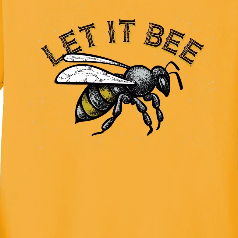 Let It Bee Funny Bumble Kids Long Sleeve Shirt