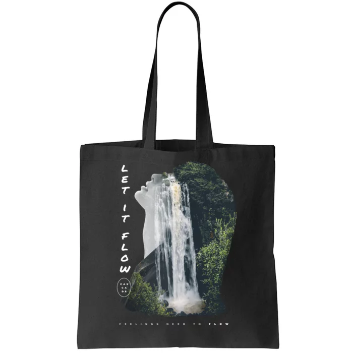 Let It Flow Waterfall Art Tote Bag