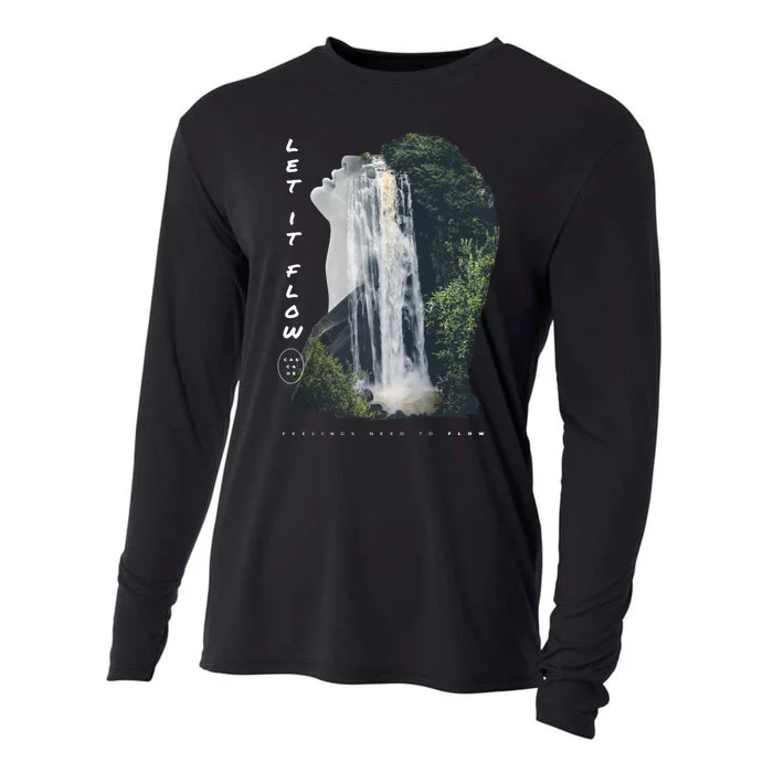 Let It Flow Waterfall Art Cooling Performance Long Sleeve Crew