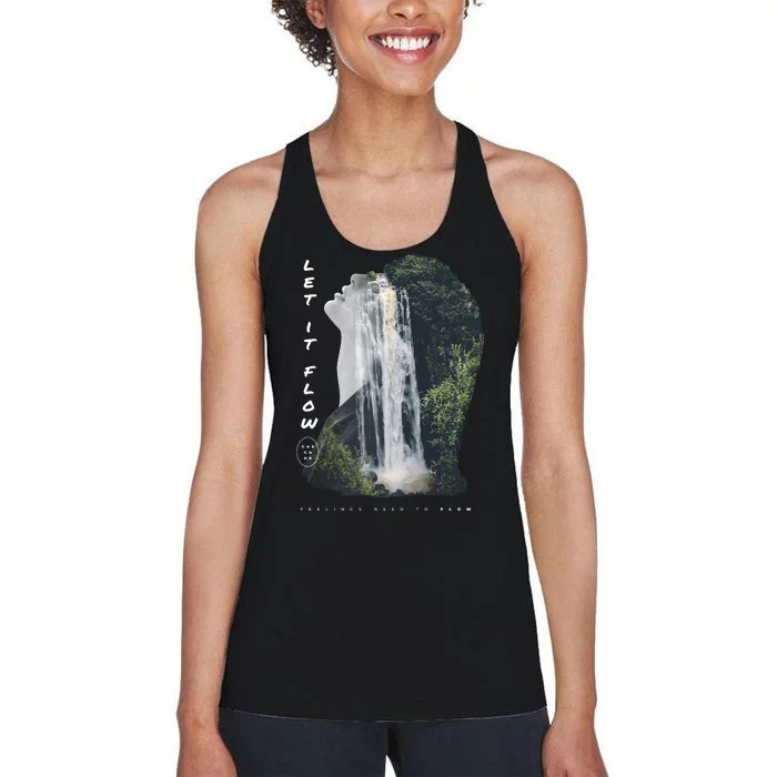 Let It Flow Waterfall Art Women's Racerback Tank