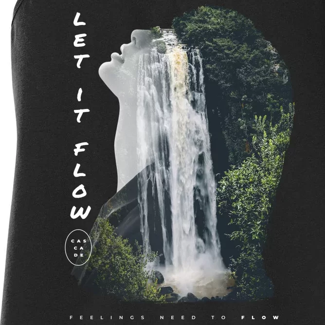 Let It Flow Waterfall Art Women's Racerback Tank