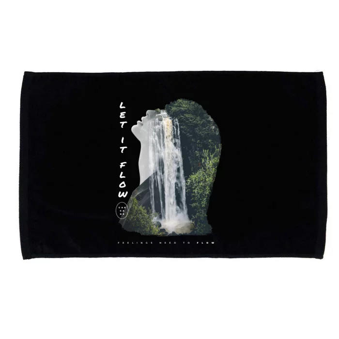 Let It Flow Waterfall Art Microfiber Hand Towel