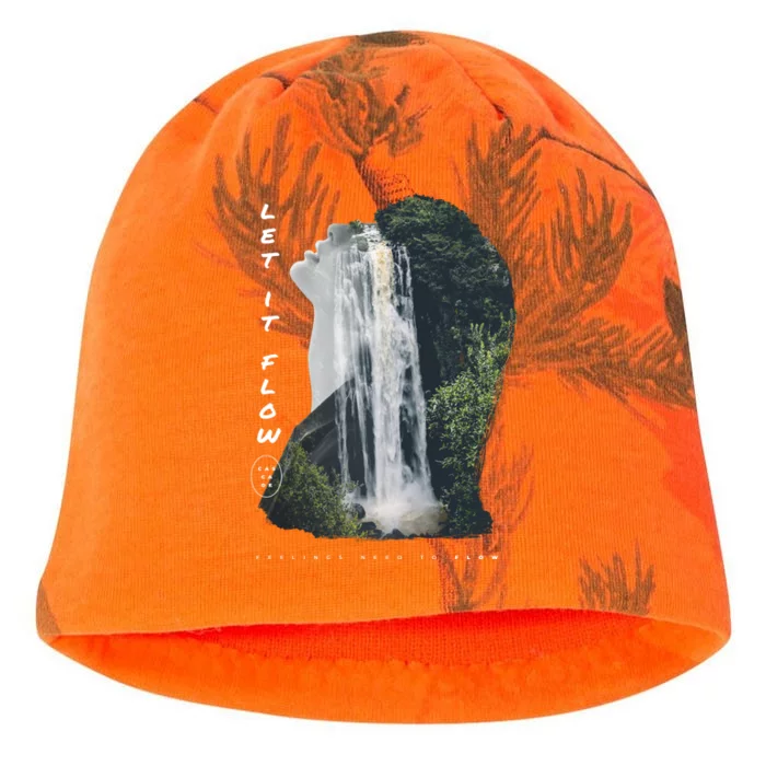 Let It Flow Waterfall Art Kati - Camo Knit Beanie