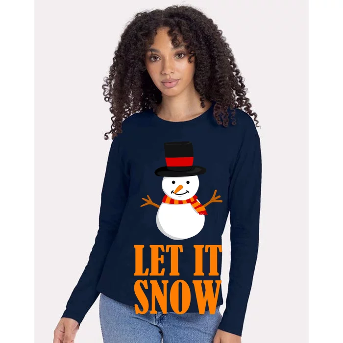 Let It Snow Womens Cotton Relaxed Long Sleeve T-Shirt