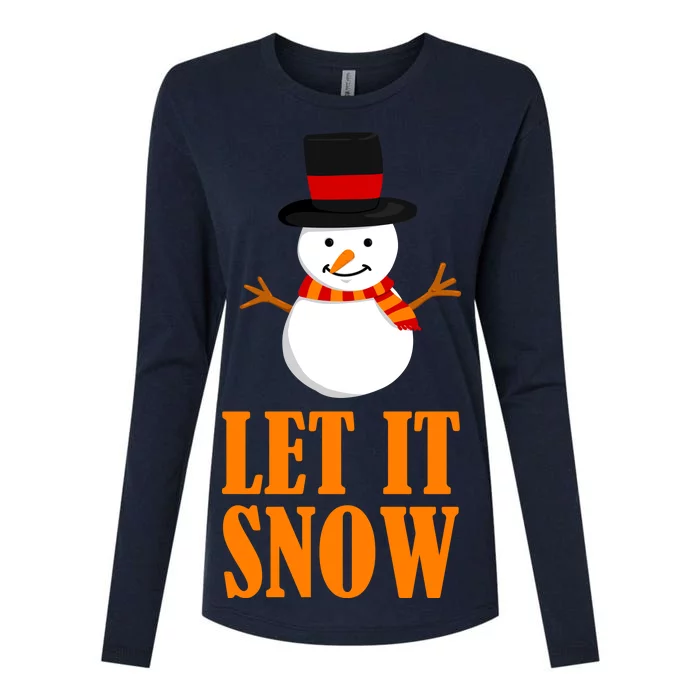 Let It Snow Womens Cotton Relaxed Long Sleeve T-Shirt