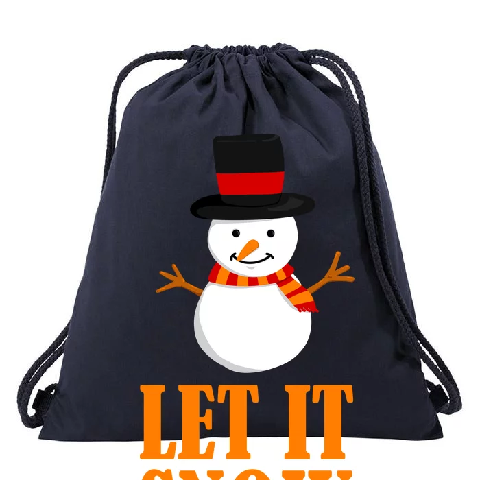 Let It Snow Drawstring Bag