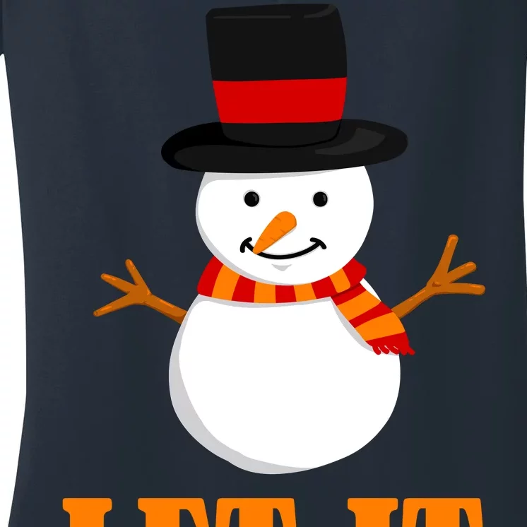 Let It Snow Women's V-Neck T-Shirt