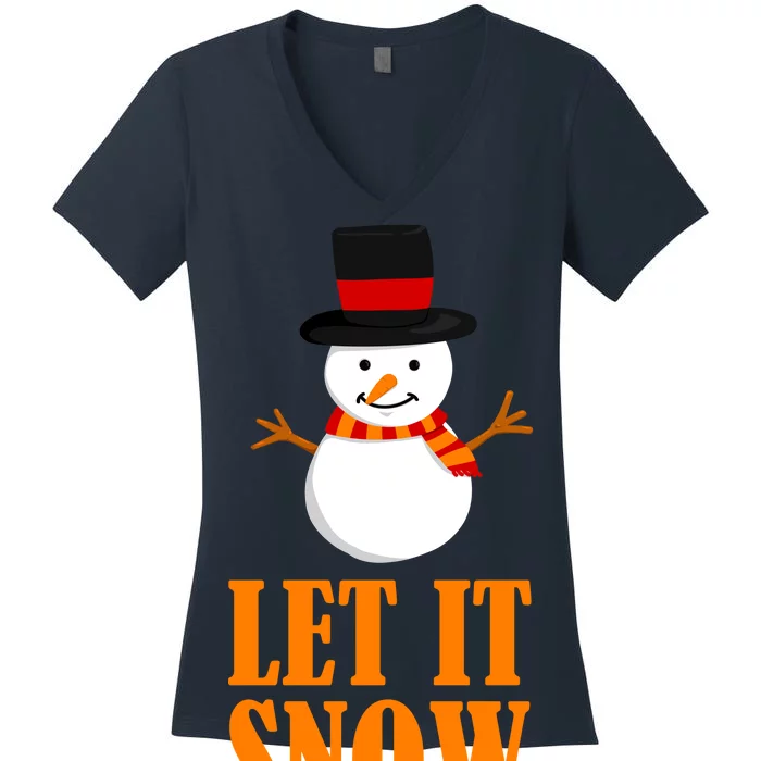 Let It Snow Women's V-Neck T-Shirt