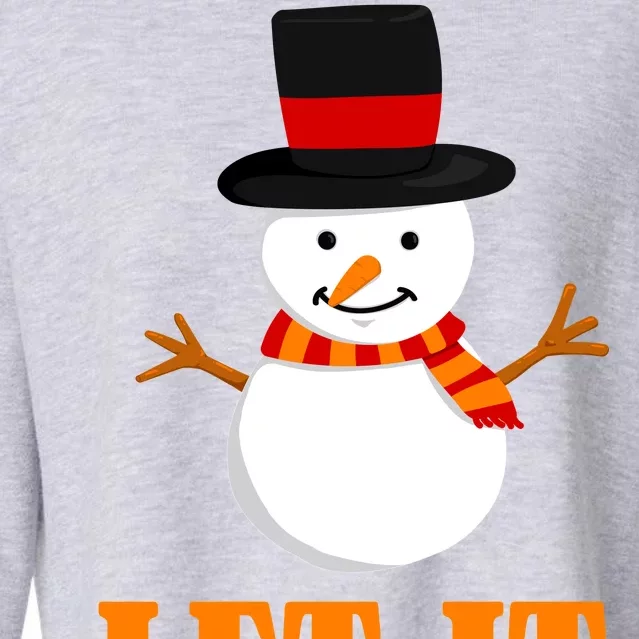 Let It Snow Cropped Pullover Crew