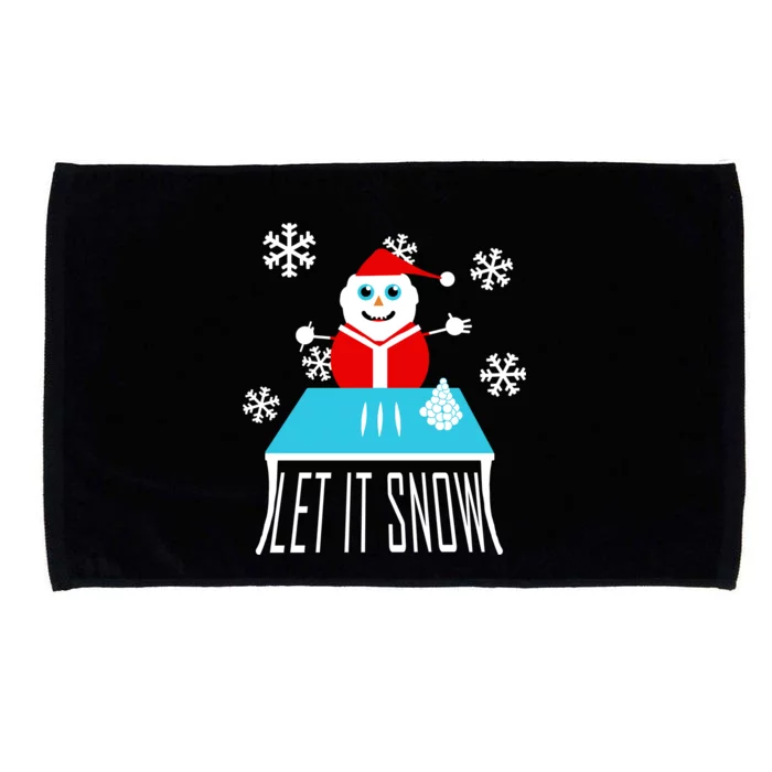 Let it Snow Snow Man Santa Ugly Christmas Microfiber Hand Towel