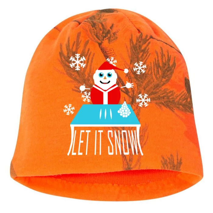 Let it Snow Snow Man Santa Ugly Christmas Kati - Camo Knit Beanie