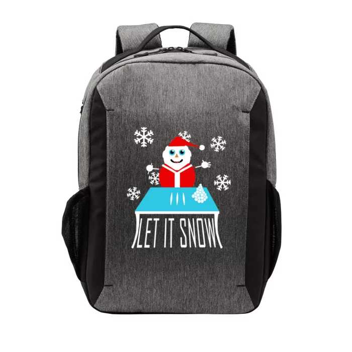 Let it Snow Snow Man Santa Ugly Christmas Vector Backpack