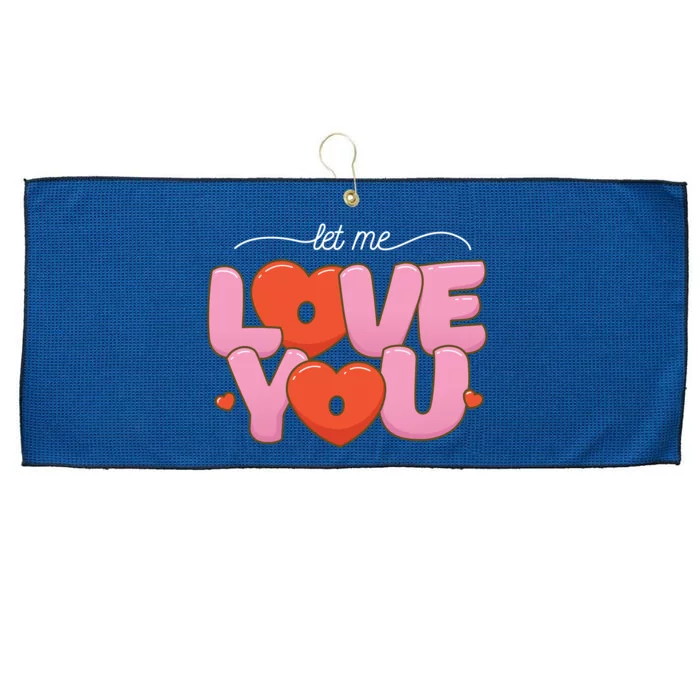 Let Me Love You Large Microfiber Waffle Golf Towel