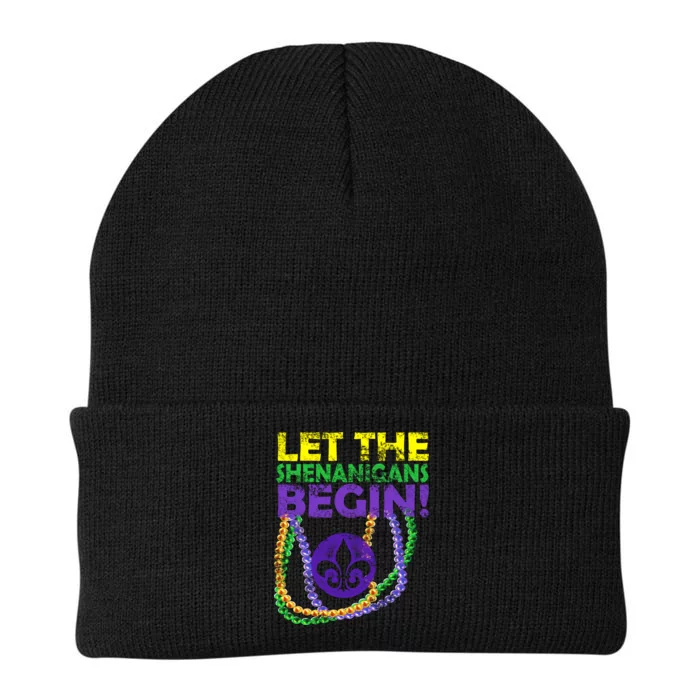 Let Shenanigans Begins Mardi Gras Knit Cap Winter Beanie