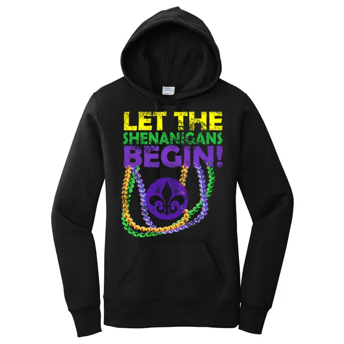 Let Shenanigans Begins Mardi Gras Women's Pullover Hoodie