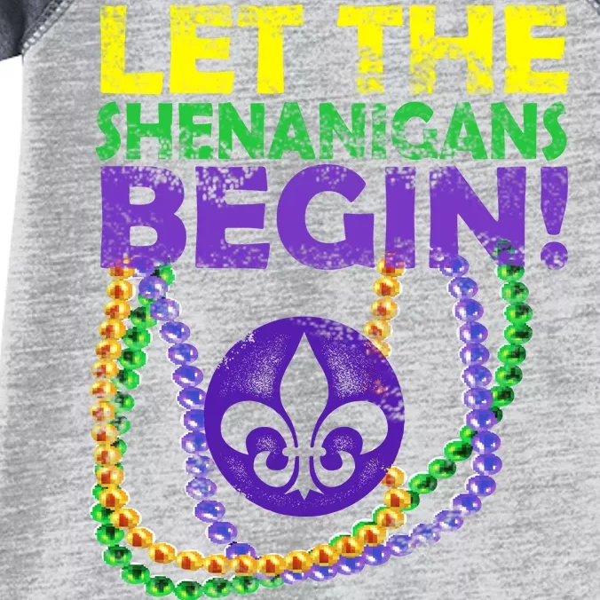 Let Shenanigans Begins Mardi Gras Infant Baby Jersey Bodysuit