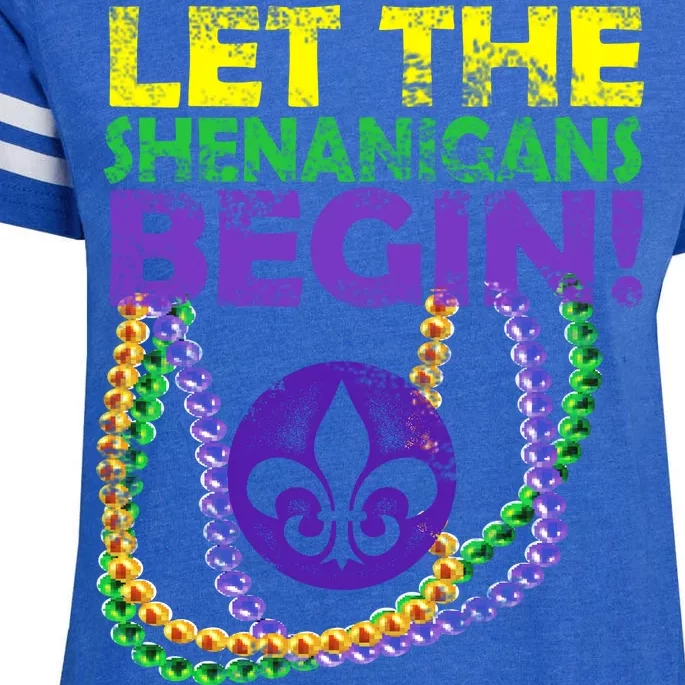 Let Shenanigans Begins Mardi Gras Enza Ladies Jersey Football T-Shirt