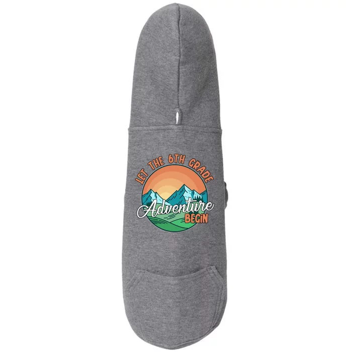 Let The 6th Grade Adventure Begin Doggie 3-End Fleece Hoodie