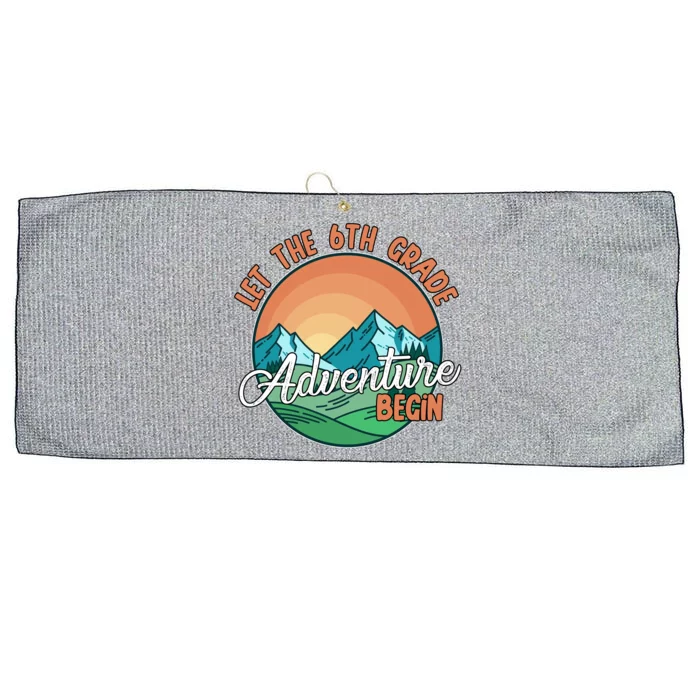 Let The 6th Grade Adventure Begin Large Microfiber Waffle Golf Towel