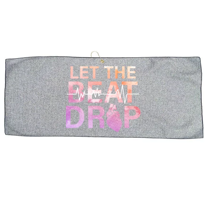 Let The Beat Drop Large Microfiber Waffle Golf Towel