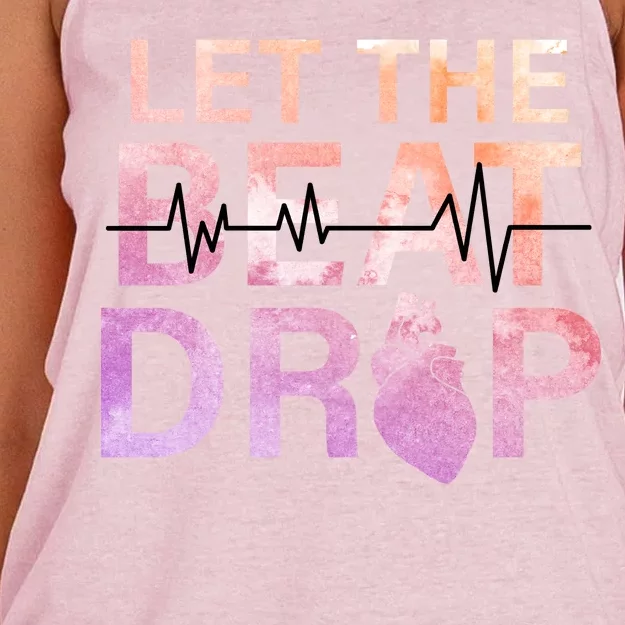 Let The Beat Drop Women's Knotted Racerback Tank