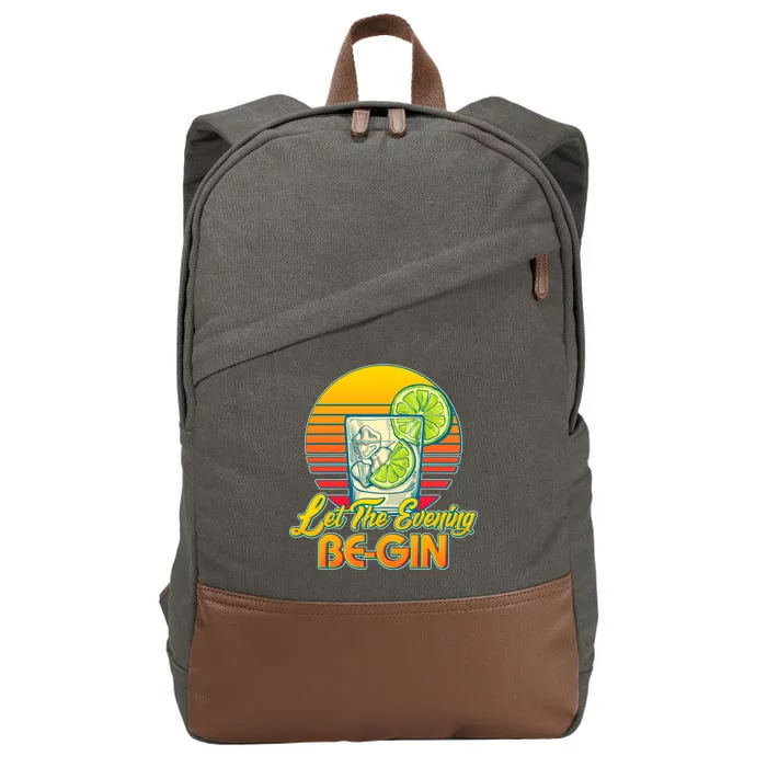 Let The Evening Be-GIN Cotton Canvas Backpack