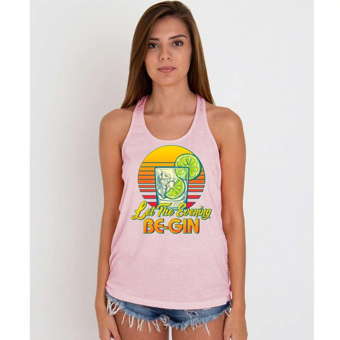 Let The Evening Be-GIN Women's Knotted Racerback Tank