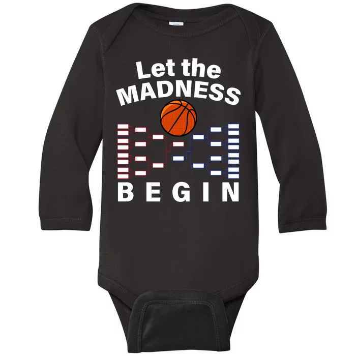 Let The Madness Begin Baby Long Sleeve Bodysuit