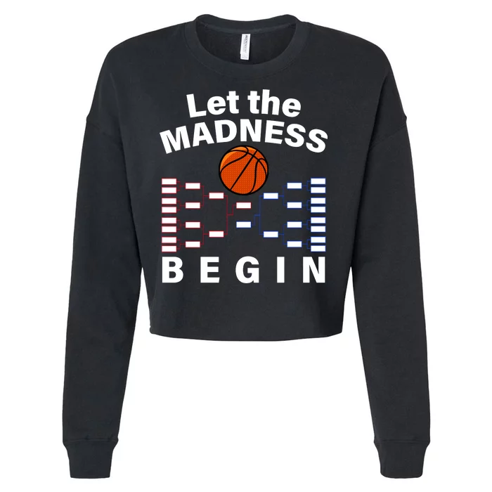 Let The Madness Begin Cropped Pullover Crew