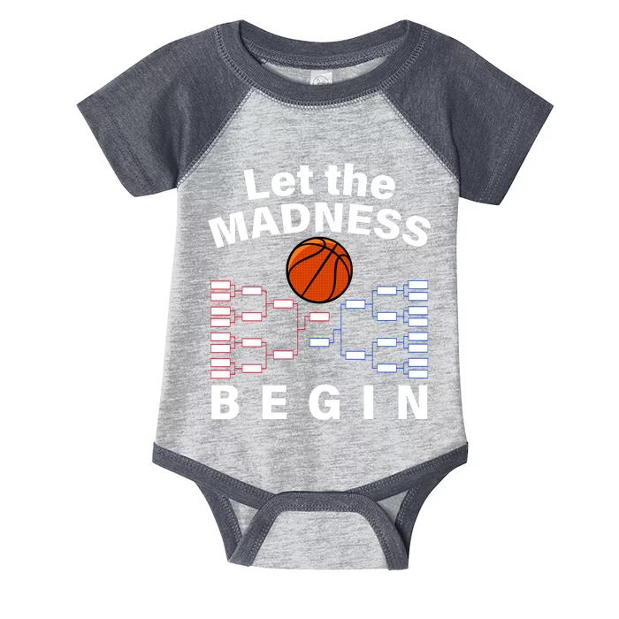 Let The Madness Begin Infant Baby Jersey Bodysuit