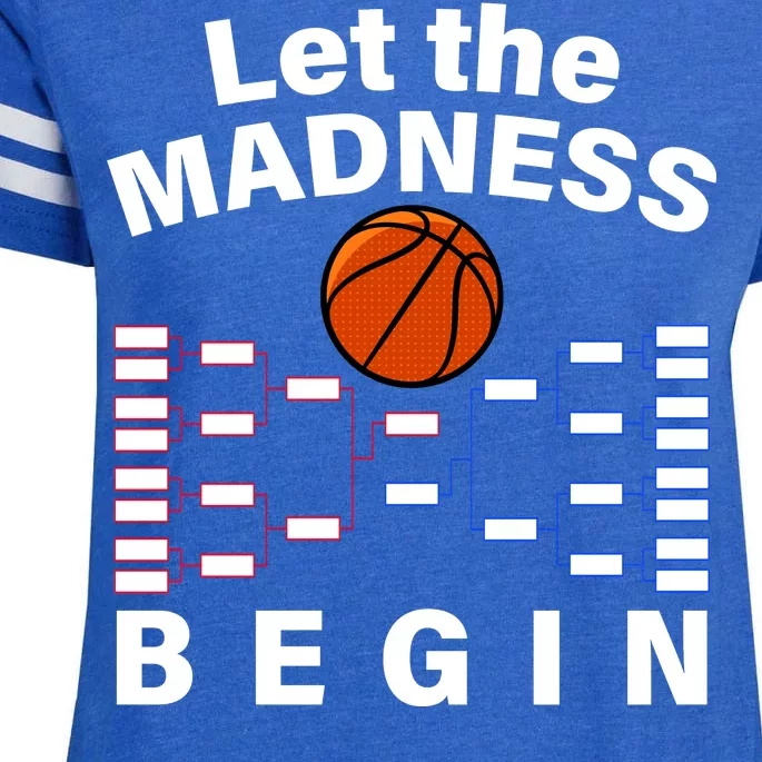 Let The Madness Begin Enza Ladies Jersey Football T-Shirt